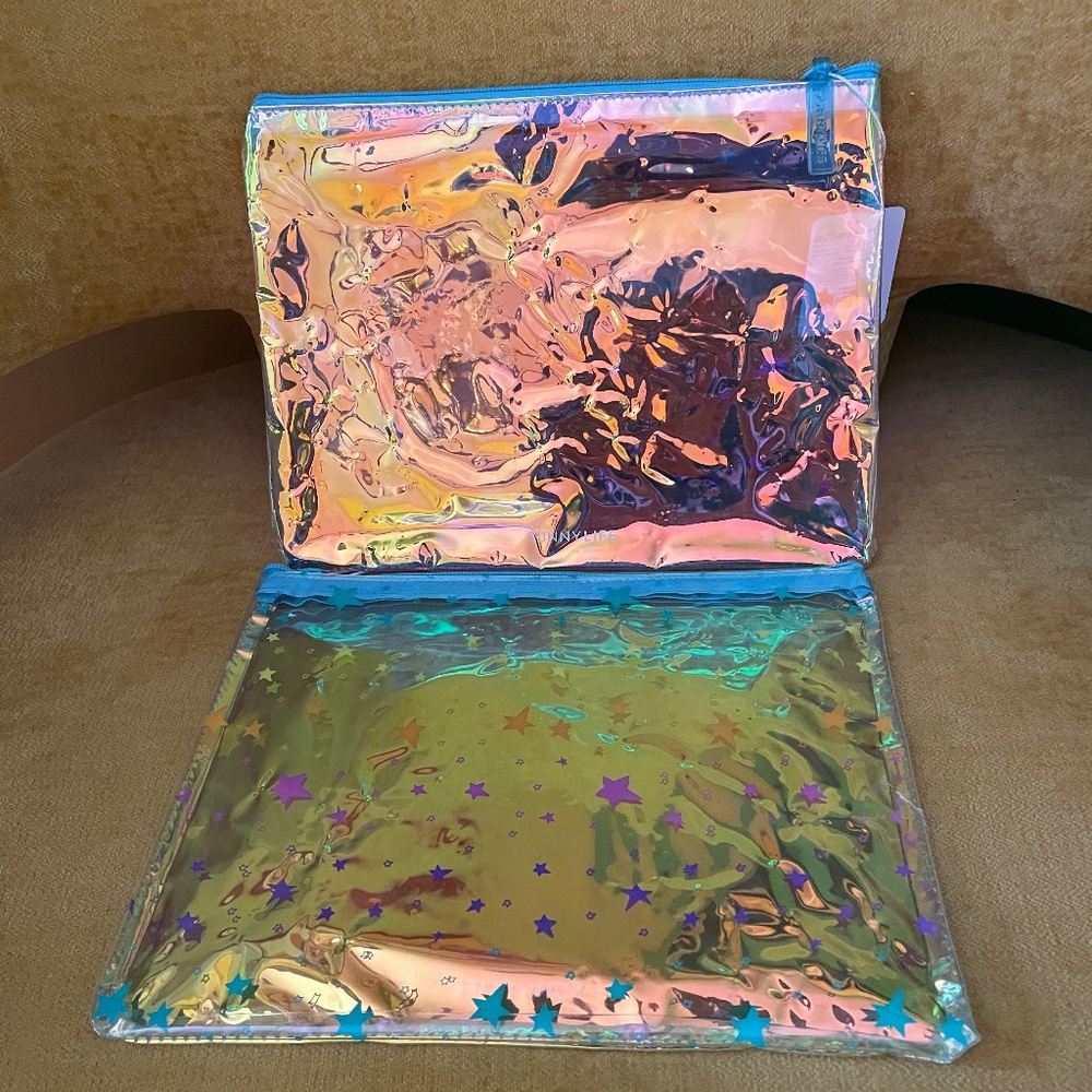 Sunnylife Iridescent Pink & Blue Kids Holographic Pouch